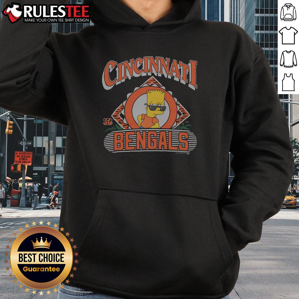 Buce The Simpsons Bart X Cincinnati Bengals hoodie featuring vibrant graphics and a stylish design for fans.