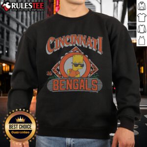 Buce The Simpsons Bart Cincinnati Bengals sweatshirt featuring vibrant graphics and cozy design for fans.