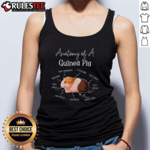Cute anatomy of a guinea pig tank top featuring a colorful design, perfect for animal lovers and pet enthusiasts.