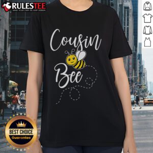 Alt Text: Cute cousin of the bee day girl wearing a matching birthday tee, perfect for family celebrations and hive-themed parties.