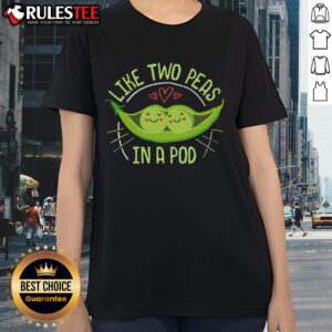Adorable 'Two Peas in a Pod' ladies tee featuring a cute pea pod design, perfect for matching outfits and casual wear.