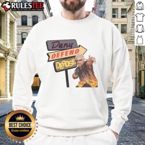 Funny Deny Defend Depose Drive-Ins Sweatshirt featuring humorous design, perfect for casual wear and movie lovers.