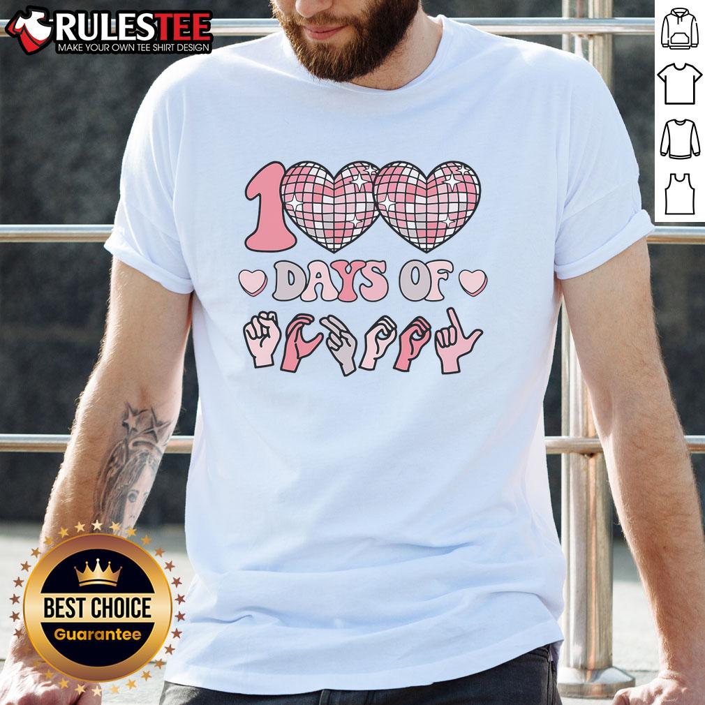 Alt Text: Awesome 100 Days Of School Disco Dancing T-Shirt featuring vibrant colors and fun dance graphics for kids' celebrations.