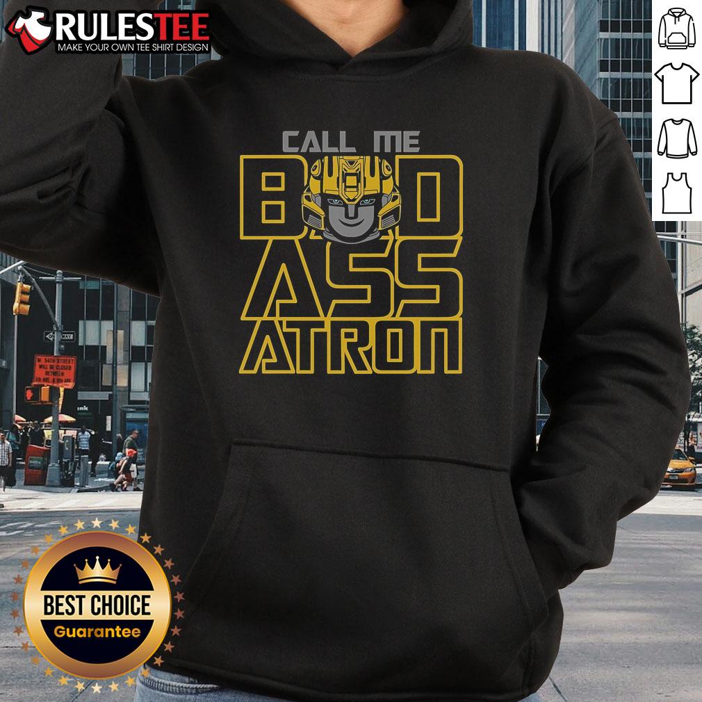Awesome Call The Badassatron Hoodie in black, featuring a bold graphic design and comfortable fit for casual wear.
