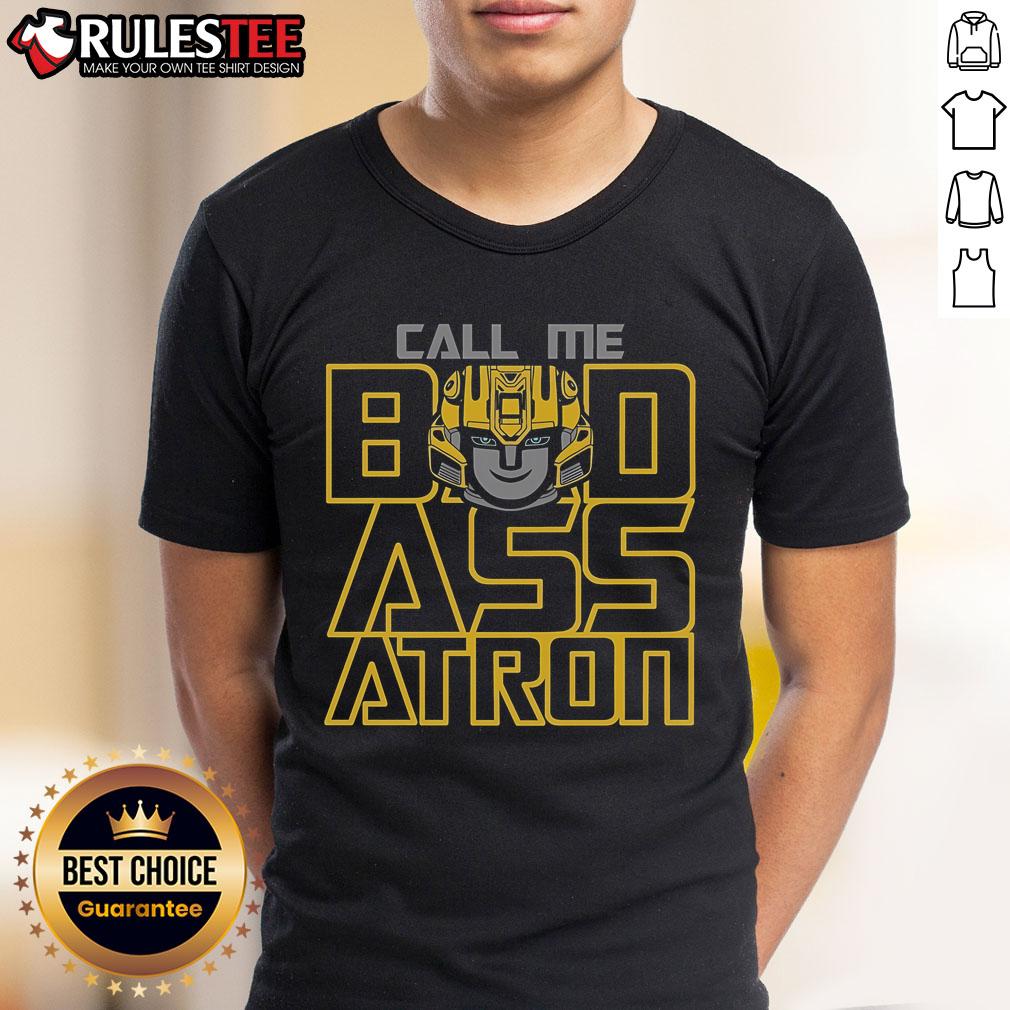 Awesome Call The Badassatron T-Shirt featuring a bold graphic design on a stylish black tee, perfect for casual wear.