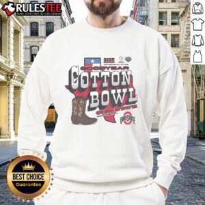Ohio State Cotton Bowl Classic sweatshirt for the 2025 College Football Playoff featuring bold team graphics.