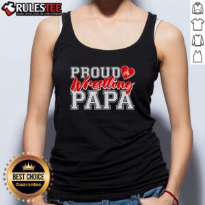 Awesome Cute Proud Wrestling Papa Tank Top featuring a bold design for wrestling enthusiasts and proud dads.