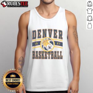 Awesome Denver Basketball 1967 Tank Top featuring vintage design and vibrant colors, perfect for sports enthusiasts.