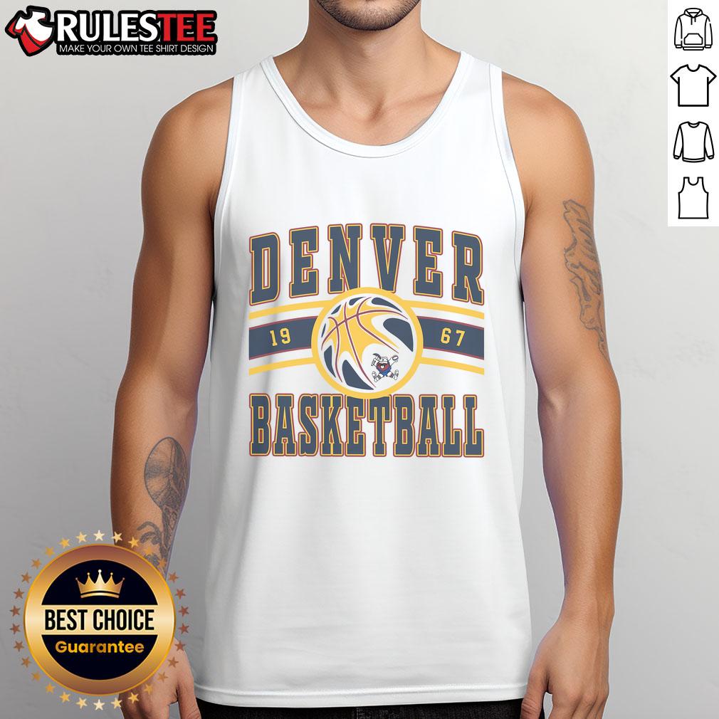 Awesome Denver Basketball 1967 Tank Top featuring vintage design and vibrant colors, perfect for sports enthusiasts.