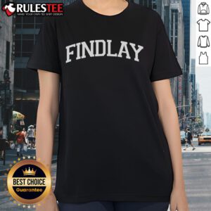 Awesome Findlay Varsity Style Logo Ladies Tee featuring a stylish design and comfortable fit for casual wear.