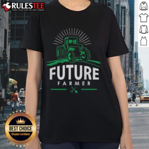 Awesome Future Farmer Rural Tractor Ladies Tee featuring a stylish design perfect for women who love farming and outdoor adventures.
