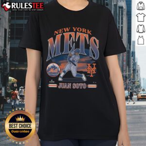 Awesome Juan Soto New York Mets ladies tee featuring vibrant team colors and stylish design for female fans.