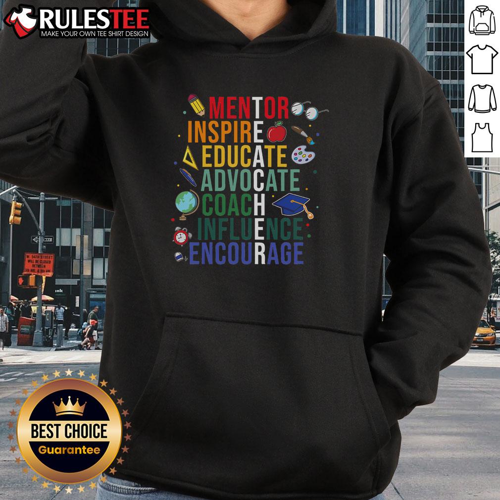 Awesome mentor inspiring students in a 'Back to School' hoodie, embodying the educator's passion for teaching.