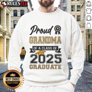 Awesome Proud Grandma of a Class of 2025 Graduate sweatshirt featuring a stylish design and vibrant colors.