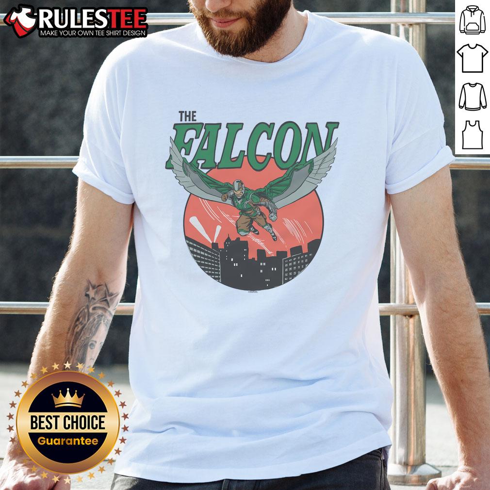 Awesome Sam Wilson The Falcon T-Shirt featuring vibrant graphic design of the superhero in action, perfect for fans.