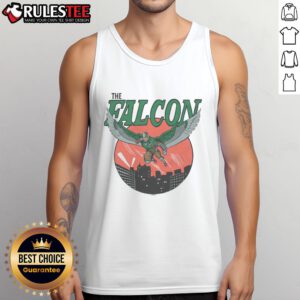 Awesome Sam Wilson the Falcon tank top showcasing a vibrant design featuring the iconic superhero in action.
