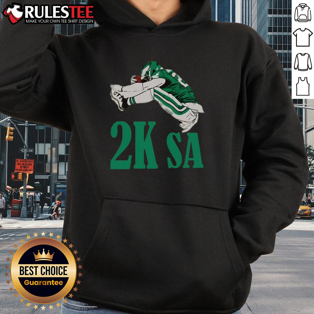Awesome Saquon Barkley 2K Player Hoodie featuring vibrant graphics and comfortable design for fans and gamers.
