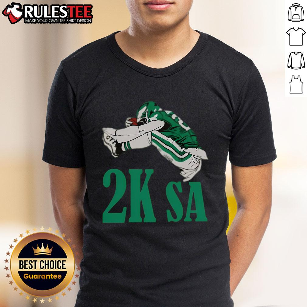Awesome Saquon 2K Barkley SA Player T-Shirt featuring vibrant graphics of Saquon Barkley in action.
