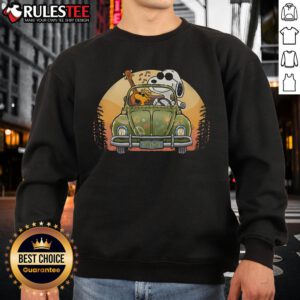 Alt Text: Cozy Awesome Snoopy Woodstock Classics and Friends II sweatshirt featuring colorful characters for fans of Peanuts.