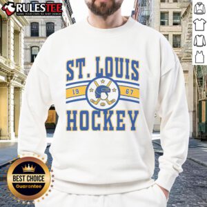 Awesome St. Louis Hockey 1967 Sweatshirt featuring vintage design and team logo, perfect for fans and collectors.