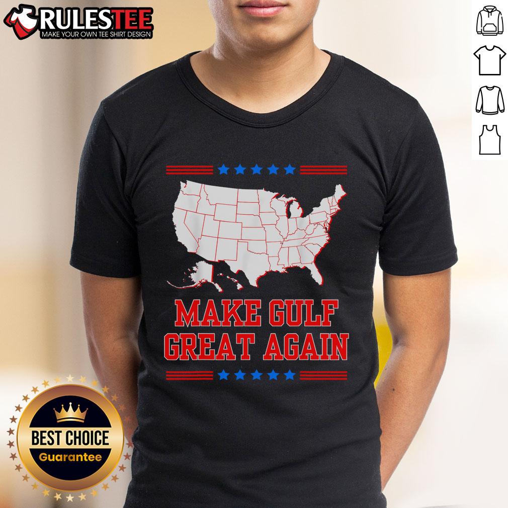 Awesome Welcome To America Make Gulf Great Again T-Shirt featuring a bold design and patriotic colors for proud Americans.