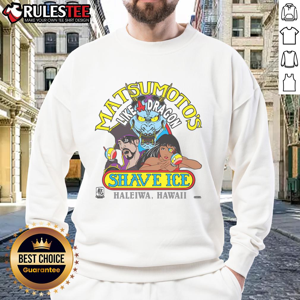 Awesome Yakuza sweatshirt featuring Matsumoto's Like a Dragon design with a pirate theme in Hawaii, perfect for fans.