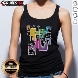 Adorable Cute Kitty Warp Cat Tank Top featuring playful cat graphic on soft fabric, perfect for cat lovers.