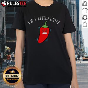 Funny 'I Am A Little Chili' retro vintage classic ladies tee featuring playful chili pepper graphic design.