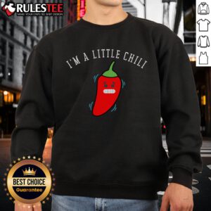 Funny I Am A Little Chili retro vintage classic sweatshirt featuring playful chili pepper design in vibrant colors.