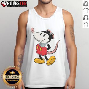 Funny Mickey Trash Mickey Mouse Tank Top featuring a playful graphic of Mickey Mouse surrounded by trash elements.