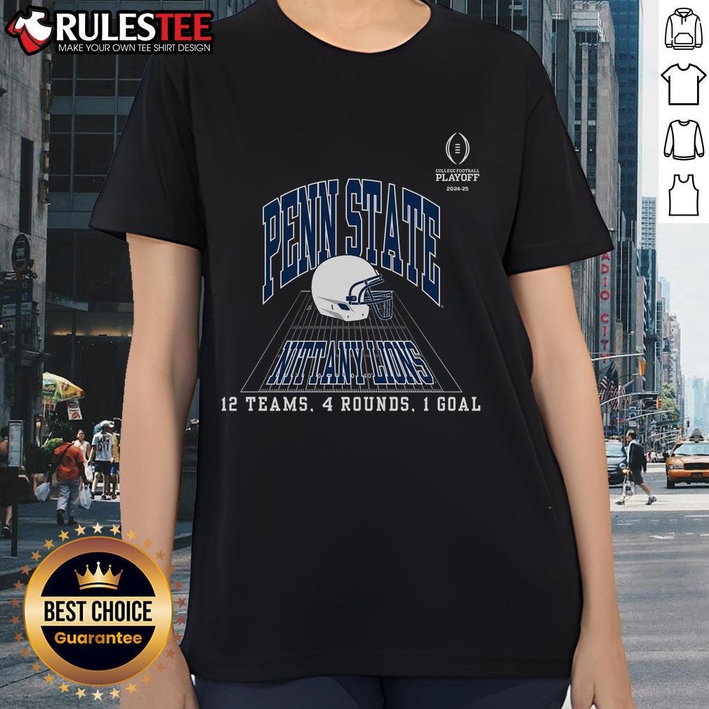 Alt Text: 2025 Penn State Team Ladies Tee for the Official College Football Playoff featuring stylish design and team logo.