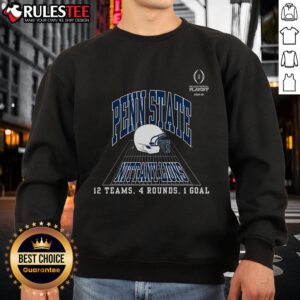 Official College Football Playoff 2025 Penn State Team Sweatshirt in navy with logo, perfect for fans and gameday wear.