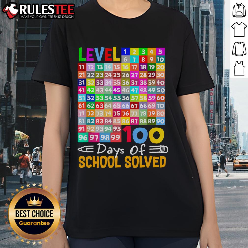 Top-level math teacher celebrating 100 days of school with students in stylish ladies' tee, smiles and learning atmosphere.