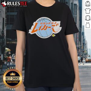 2025 NBA All-Star Game Los Angeles Lakers logo on a stylish Japanese ladies tee shirt design.
