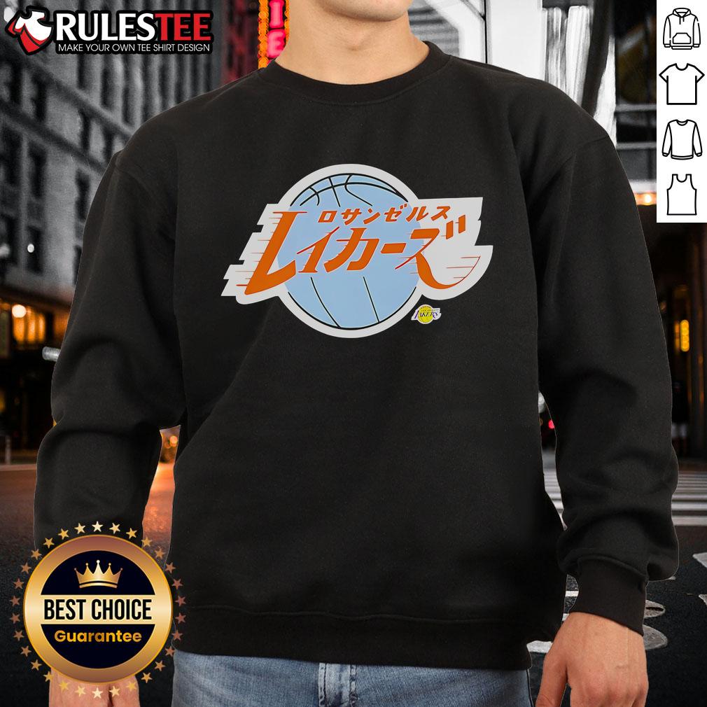 Awesome 2025 NBA All-Star Game Los Angeles Lakers logo sweatshirt featuring vibrant Japanese design.