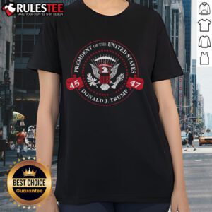 Awesome Donald J. Trump Ladies Tee featuring the 45th President of the United States in bold design.
