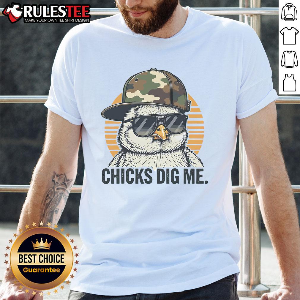 Awesome Chicks Dig Me Easter T-Shirt featuring colorful graphics and playful design for festive celebrations.