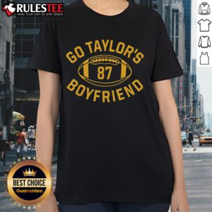 Awesome Go Taylor's Boyfriend 87 Ladies Tee featuring a stylish design, perfect for fans and casual wear.