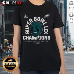 Awesome Jalen Hurts Philadelphia Eagles Super Bowl Champions ladies tee featuring vibrant team colors and logo design.