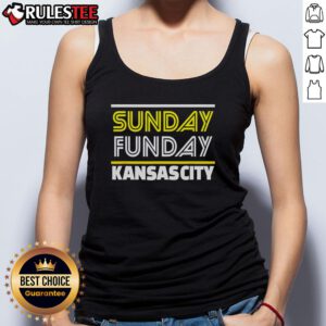Stylish Awesome Kansas City Sunday Funday tank top displayed on a vibrant background, perfect for summer outings.