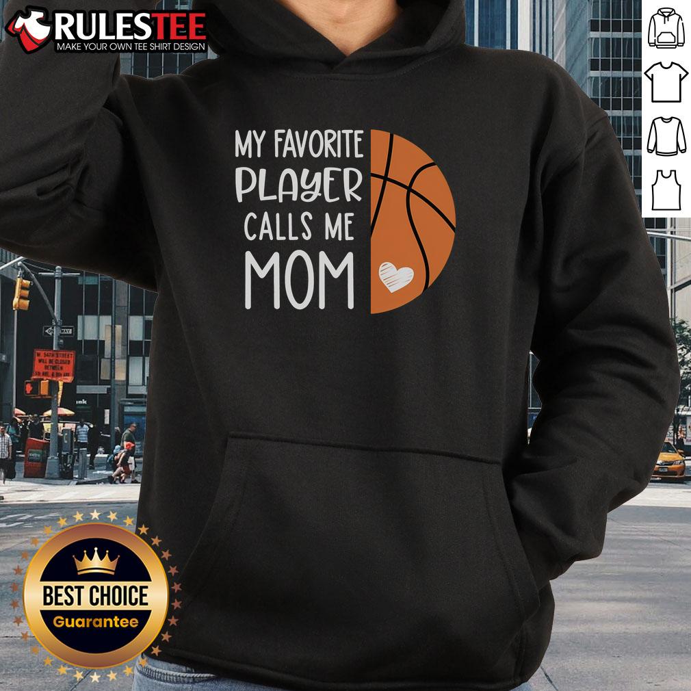 Basketball Mom hoodie with 'Awesome - My Favorite Player Calls Me Mom' design, perfect for proud sports moms.