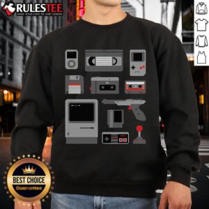 Awesome Pixelated Memories Retro Sweatshirt featuring vibrant 8-bit graphics and a cozy fit for nostalgic fashion lovers.