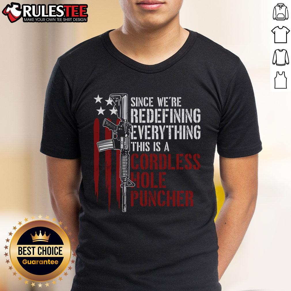 Awesome Cordless Hole Puncher T-Shirt featuring a fun design redefining everything about office supplies.