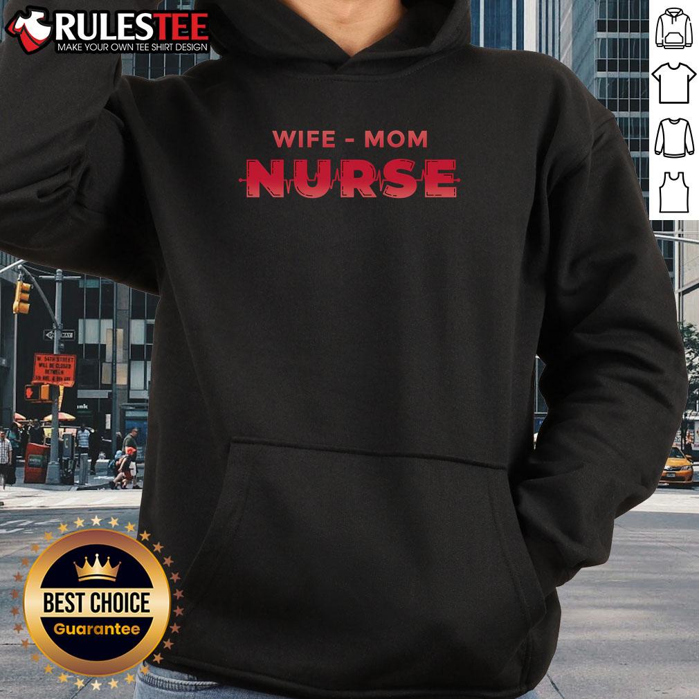 Awesome Wife Mom Nurse Hoodie in a cozy design, perfect for celebrating multitasking moms and healthcare professionals.