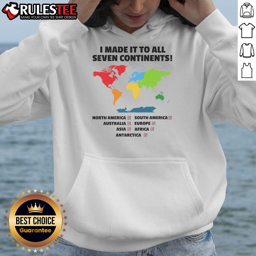 Awesome World Traveler Seven Continents Club Hoodie featuring a stylish design for travel enthusiasts and adventurers.