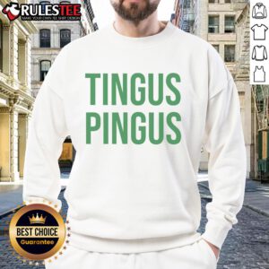 Funny Tingus Pingus Meme Humor Sweatshirt featuring a playful design perfect for meme lovers and casual wear.