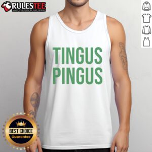 Funny Tingus Pingus meme humor tank top featuring a playful graphic design, perfect for casual wear and meme lovers.