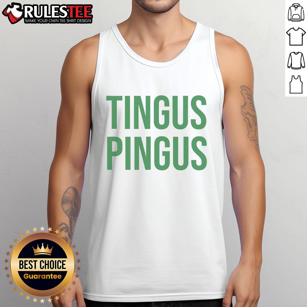 Funny Tingus Pingus meme humor tank top featuring a playful graphic design, perfect for casual wear and meme lovers.