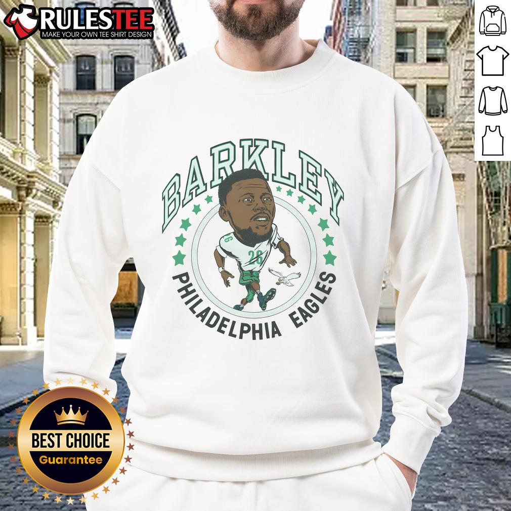 Good Philadelphia Eagles Saquon Barkley sweatshirt featuring team colors and logo, perfect for fans and game day wear.