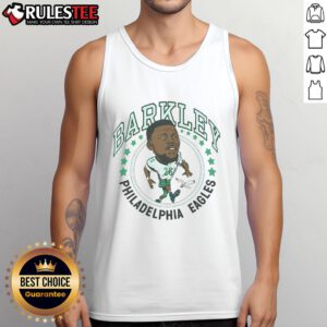 Good Philadelphia Eagles Saquon Barkley tank top featuring vibrant team colors and a stylish design for fans.